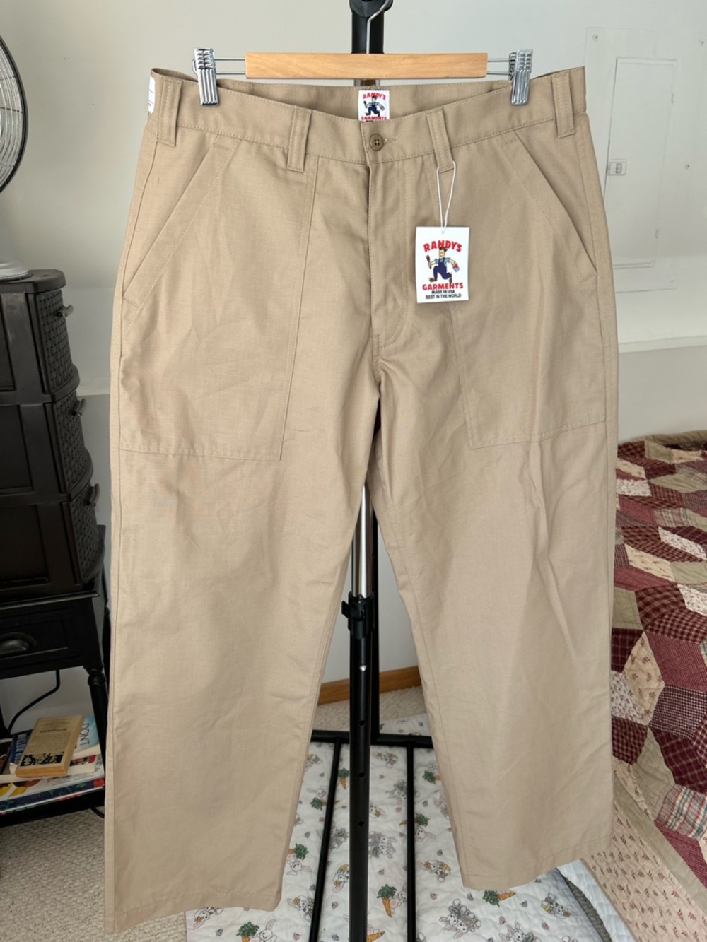 Randy’s Garments 100% Cotton Khaki Utility Pants 34 NWT